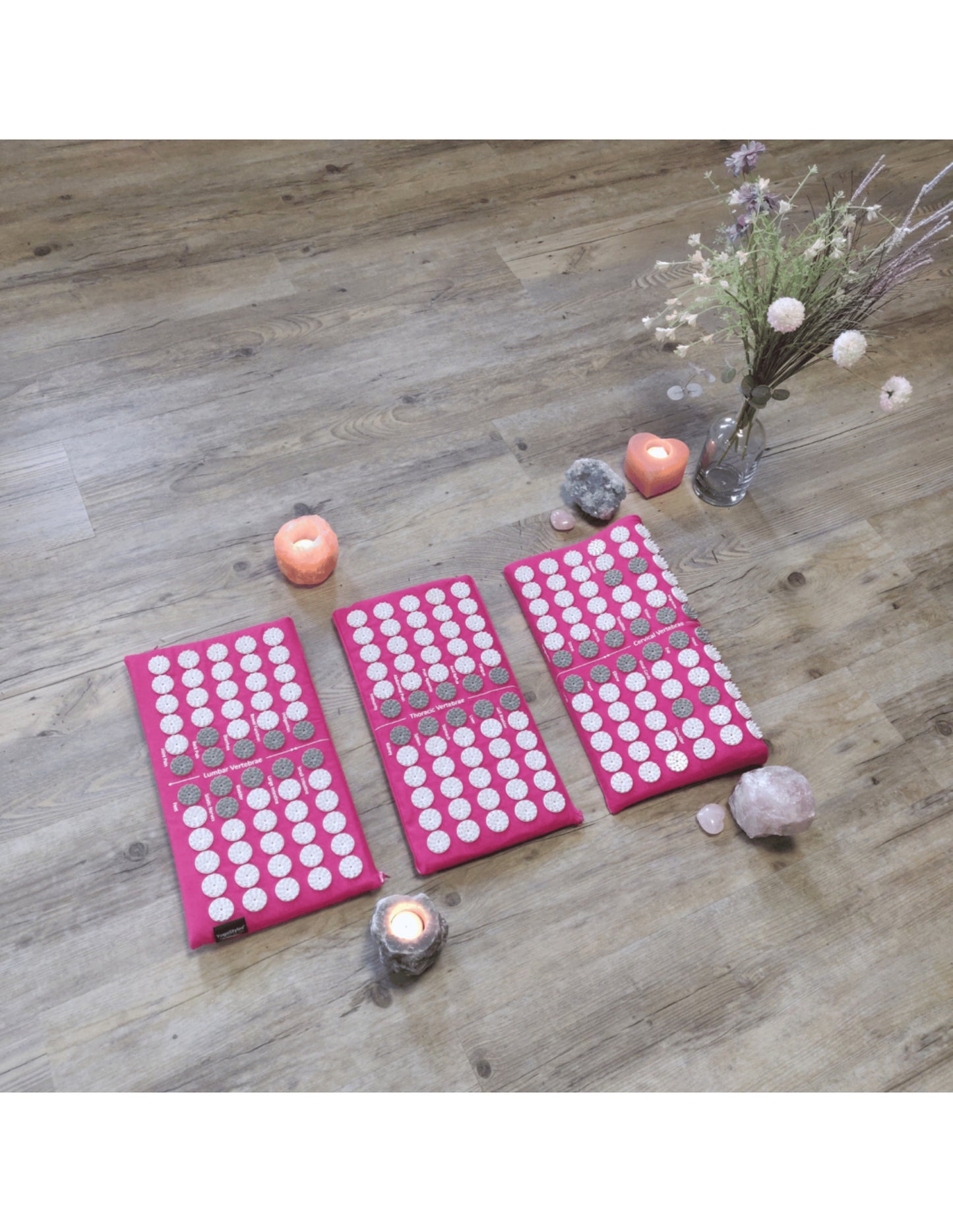 YogaStyles Spijkermat 3-Fold / Acupressuur mat roze