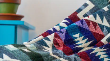 Warme zachte plaid 'Cobija Géometrico Azul'