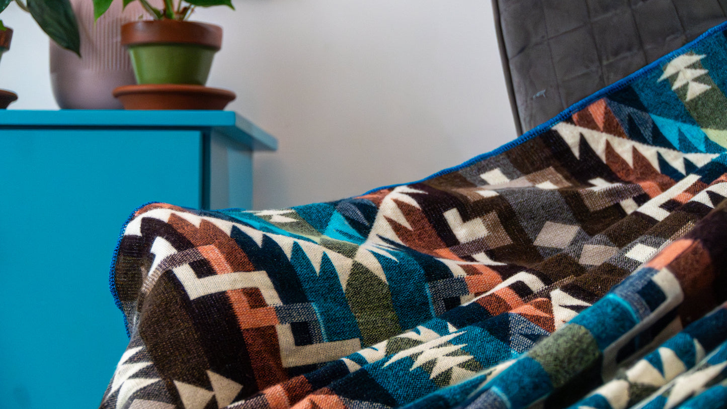 Warme zachte plaid 'Cobija Géometrico Rosada'