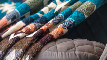 Warme zachte plaid 'Cobija Géometrico Rosada'