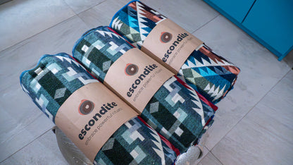 Warme zachte plaid 'Cobija Géometrico Azul'