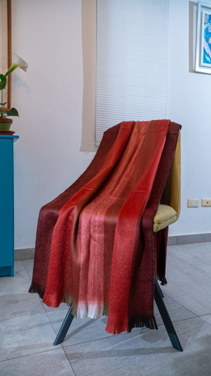 Zachte omslagdoek Rood Warm, zacht en stijlvol
