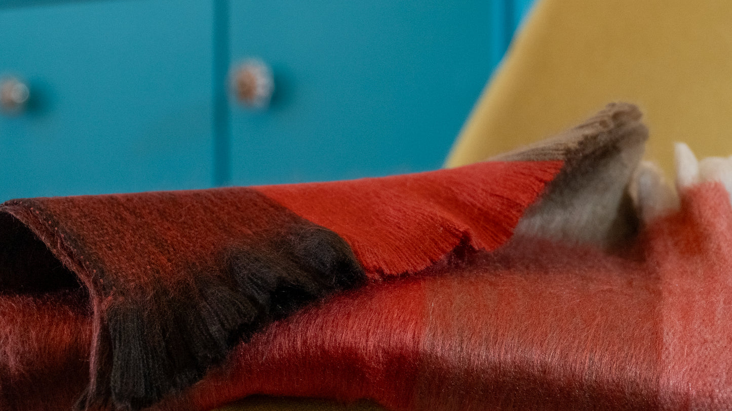 Zachte omslagdoek Rood Warm, zacht en stijlvol
