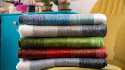 Zachte omslagdoek Turqoise Warm, zacht en stijlvol