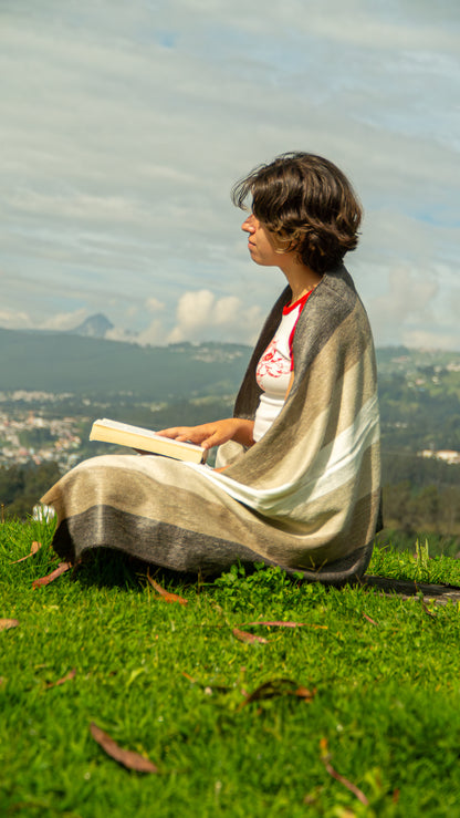 Zachte omslagdoek Grijsbruin Warm, zacht en stijlvol