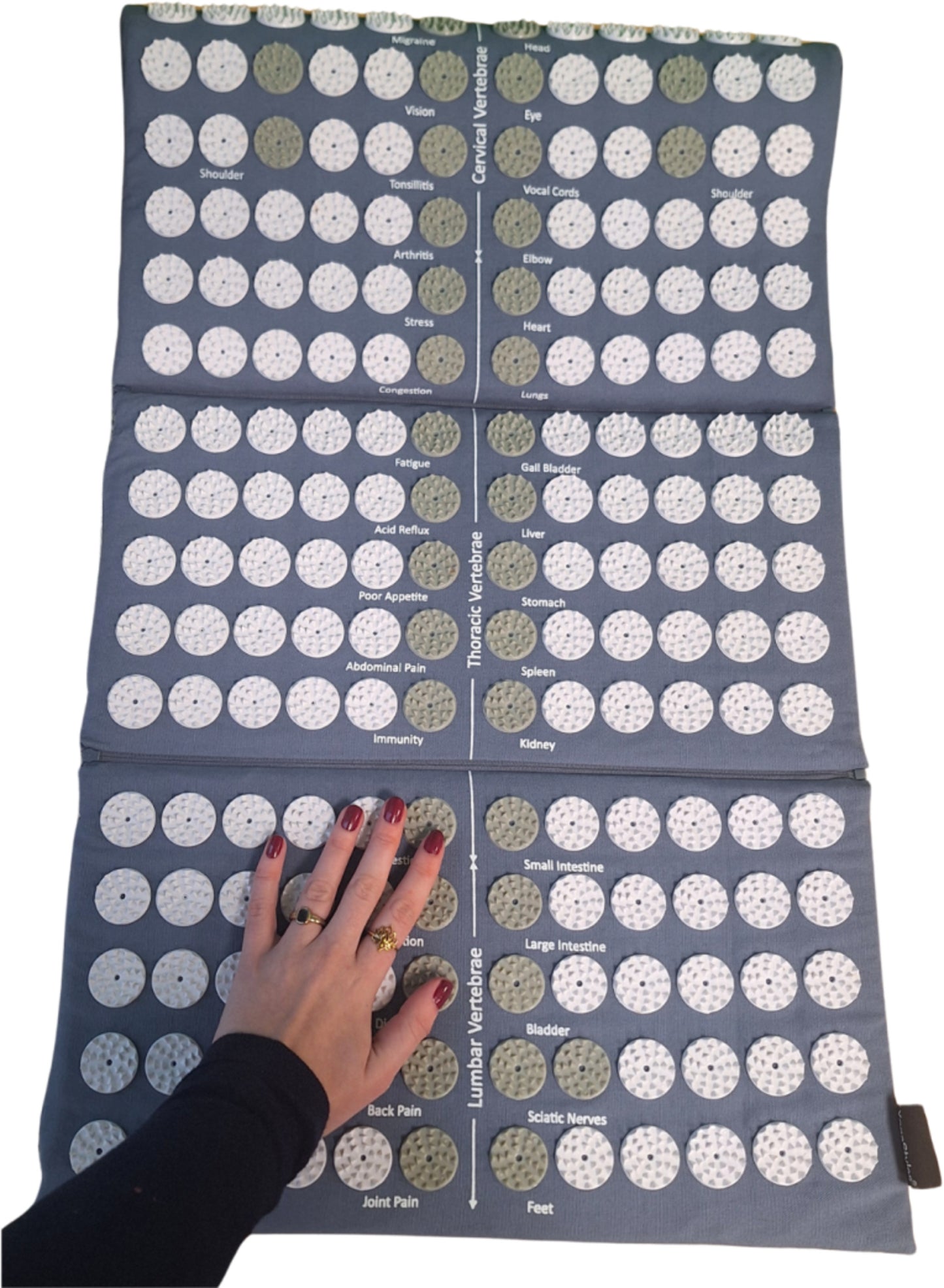YogaStyles Spijkermat 3-Fold / Acupressuur mat grijsblauw