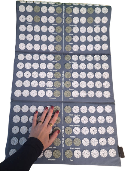 YogaStyles Spijkermat 3-Fold / Acupressuur mat grijsblauw