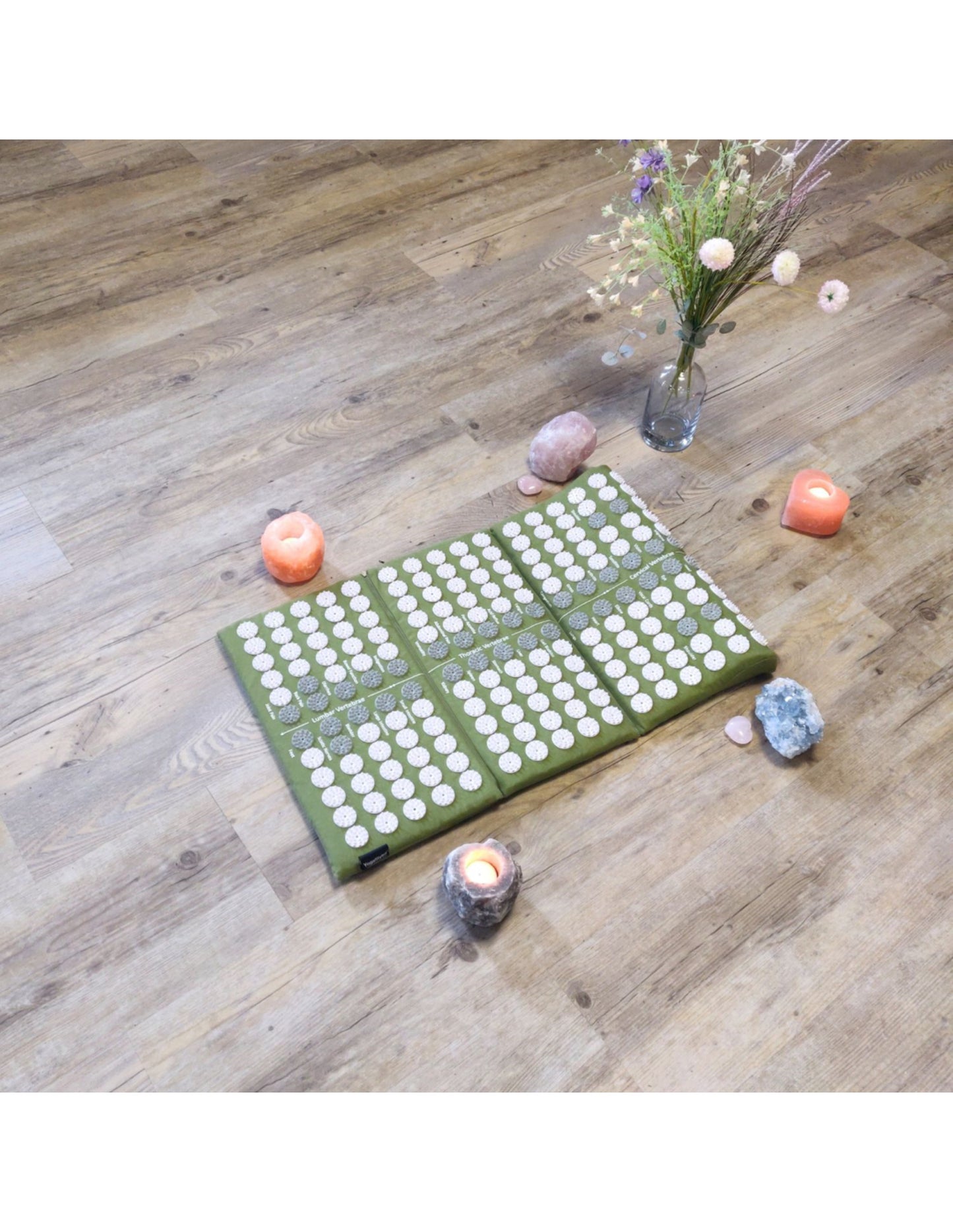 YogaStyles Spijkermat 3-Fold / Acupressuur mat olijfgroen