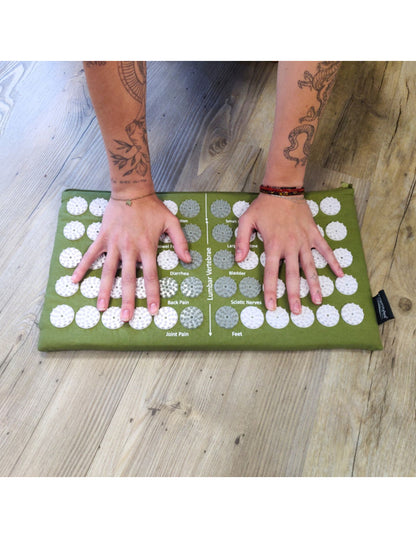 YogaStyles Spijkermat 3-Fold / Acupressuur mat olijfgroen