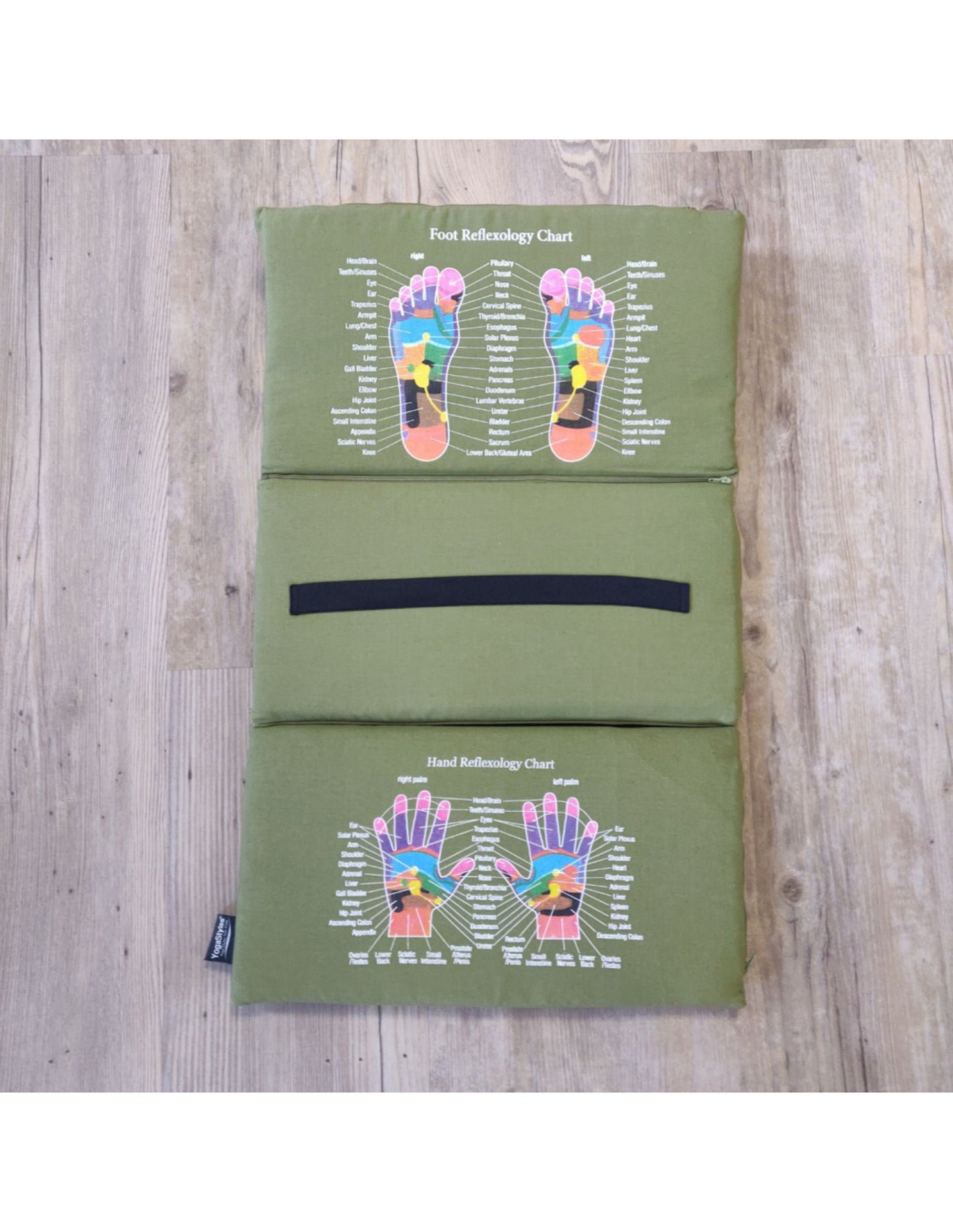 YogaStyles Spijkermat 3-Fold / Acupressuur mat olijfgroen