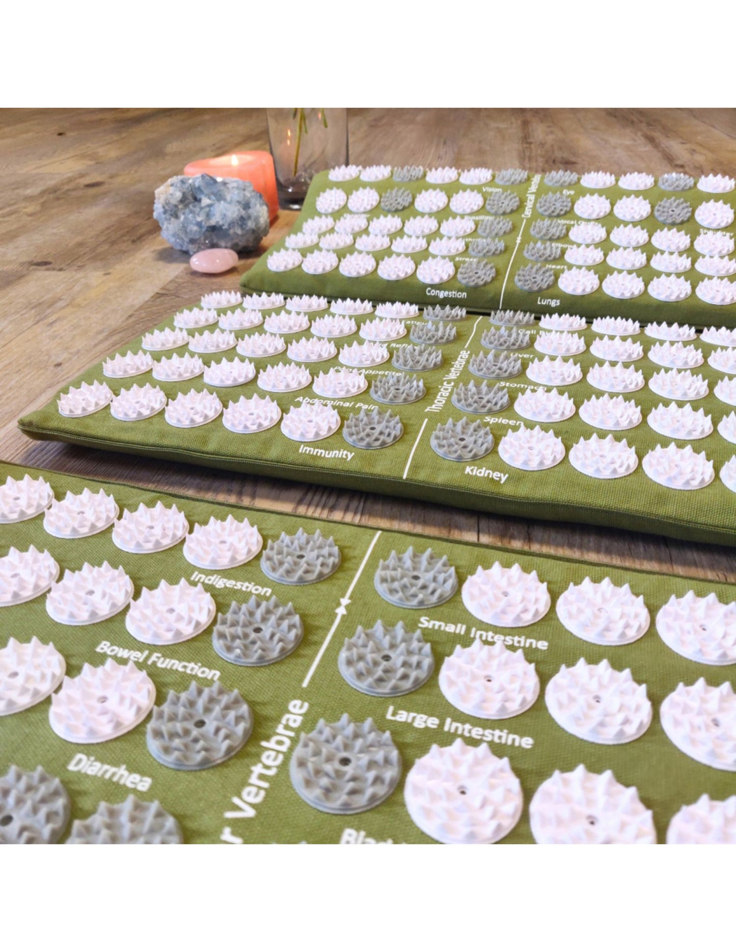 YogaStyles Spijkermat 3-Fold / Acupressuur mat olijfgroen