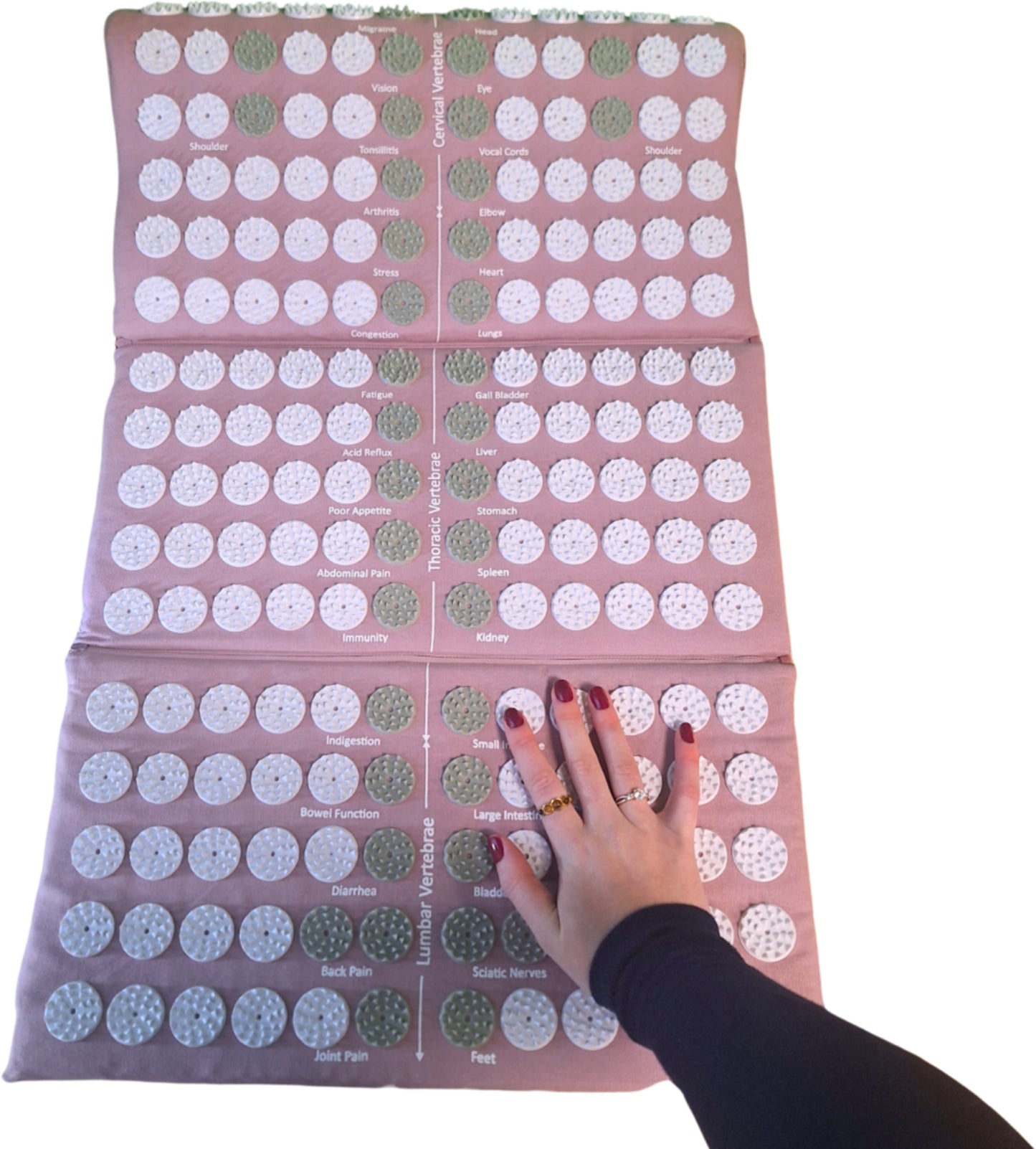 YogaStyles Spijkermat 3-Fold / Acupressuur mat oudroze