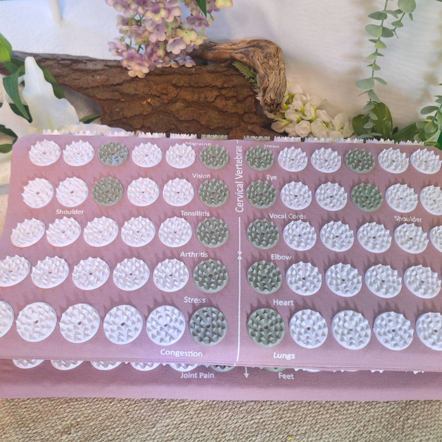 YogaStyles Spijkermat 3-Fold / Acupressuur mat oudroze