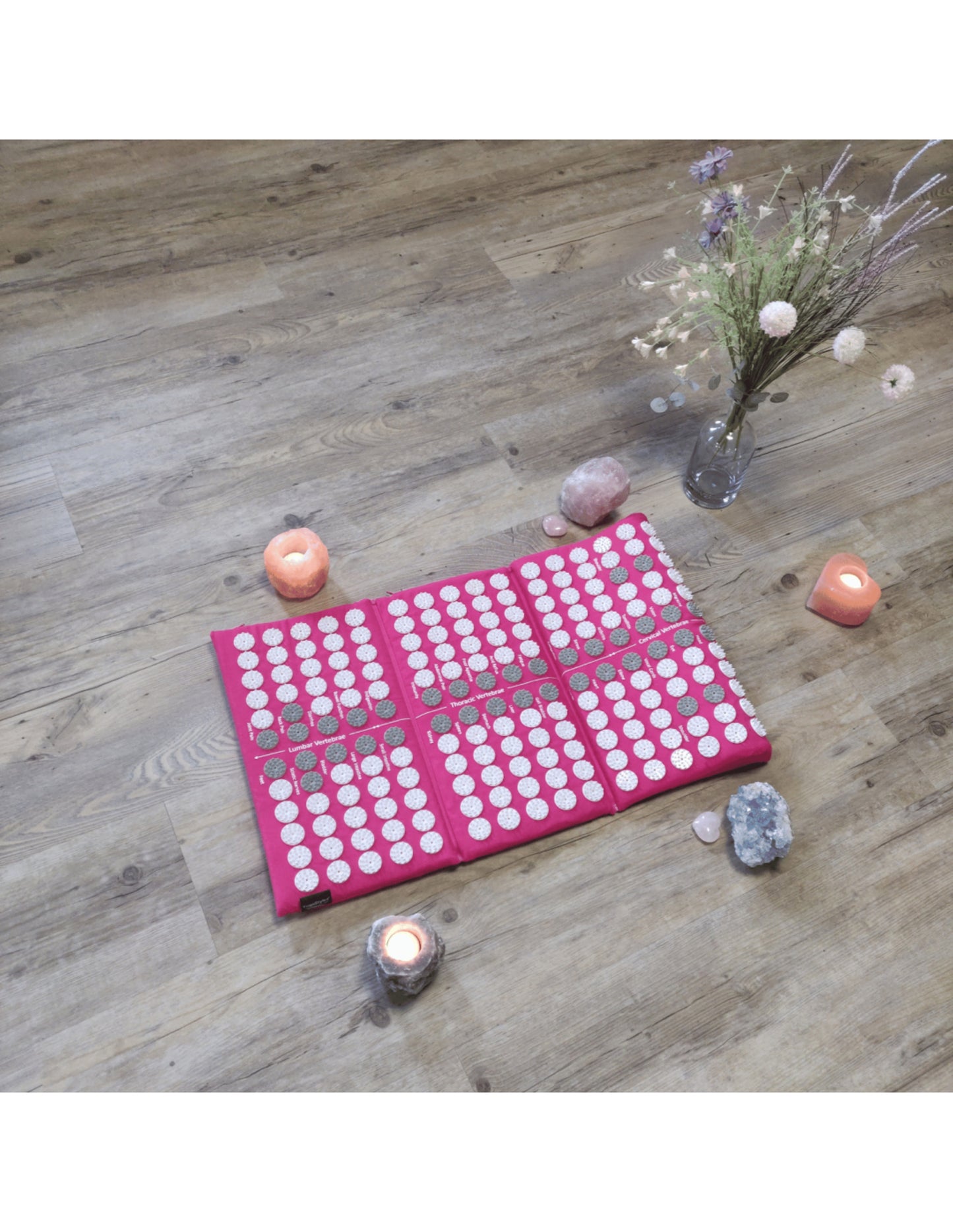 YogaStyles Spijkermat 3-Fold / Acupressuur mat roze