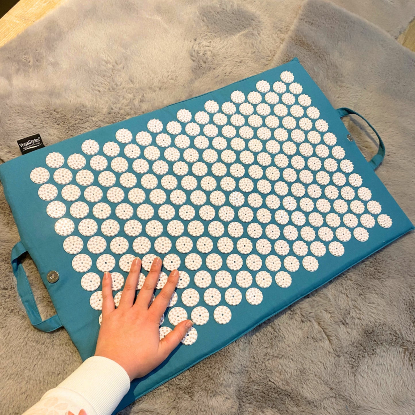 YogaStyles Spijkermat / Acupressuur mat petrol blauw